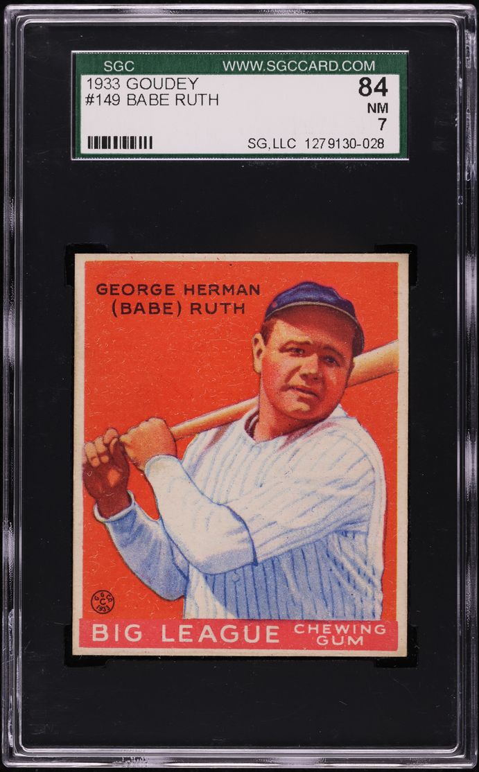 1933 Goudey Babe Ruth 149 SGC 7 NRMT On Fanatics Collect
