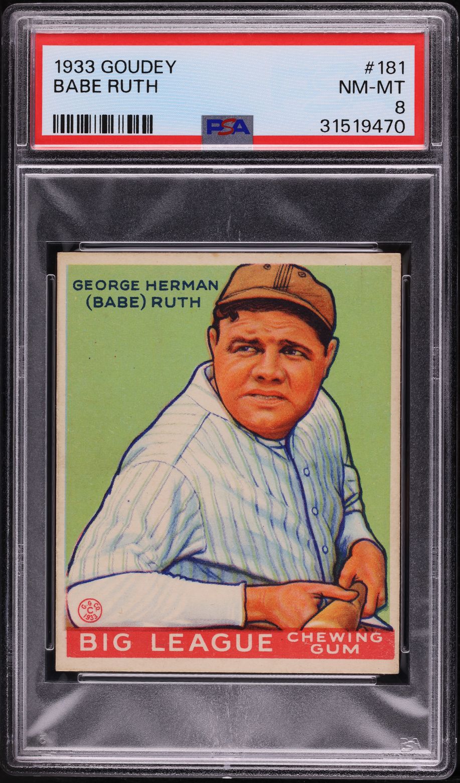 Goudey Babe Ruth PSA NM MT On Fanatics Collect