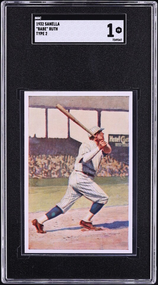 1932 Sanella Babe Ruth TYPE 2 SGC 1 PR On Fanatics Collect