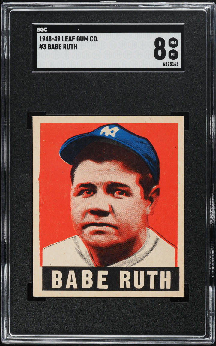 1948 Leaf Babe Ruth 3 SGC 8 NM MT On Fanatics Collect