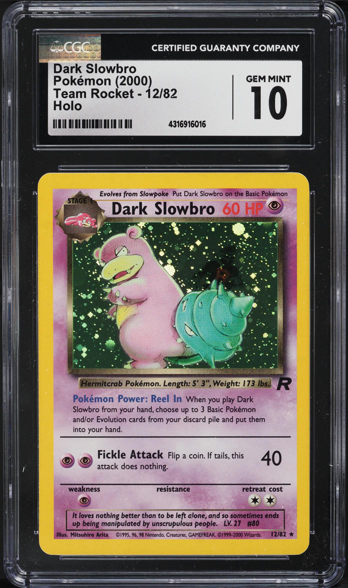 Pokemon Team Rocket Holo Dark Slowbro Cgc Gem Mint Weekly