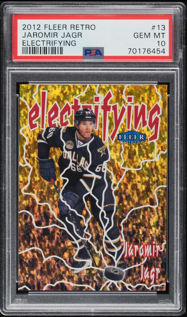 2012 Fleer Retro Electrifying Jaromir Jagr #13 PSA 10 GEM MINT