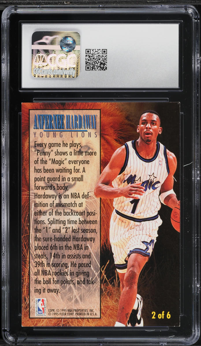 1994 Fleer Young Lions Anfernee Hardaway #2 CGC 5.5 EX+