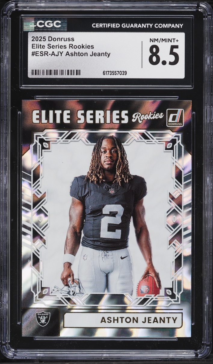 2025 Donruss Elite Series Ashton Jeanty ROOKIE #ESR-AJY CGC 8.5 NM-MT+