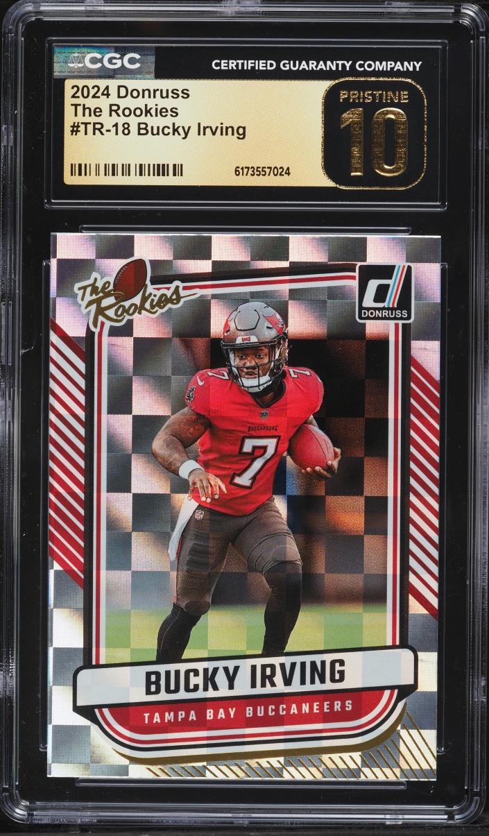 2024 Donruss Football Bucky Irving ROOKIE #TR-18 CGC 10 PRISTINE
