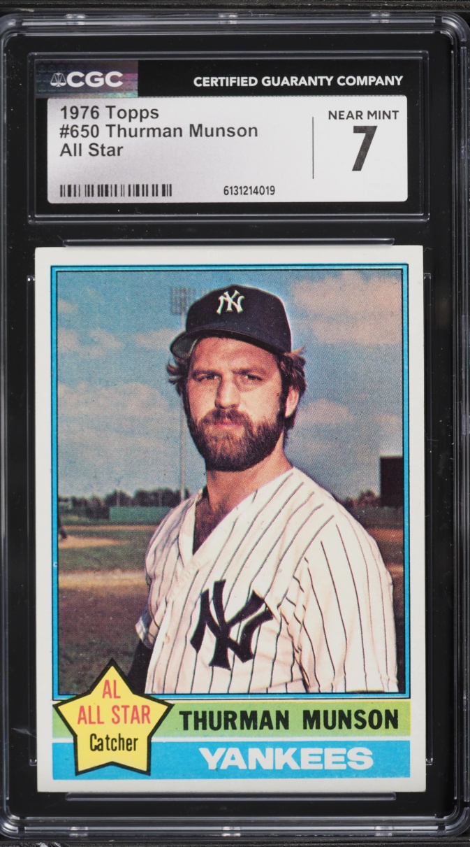 1976 Topps Thurman Munson ALL STAR #650 CGC 7 NRMT
