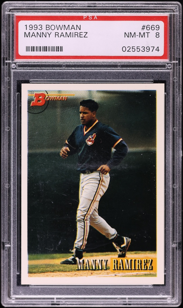 1993 Bowman Manny Ramirez ROOKIE #669 PSA 8 NM-MT