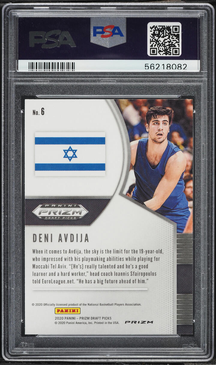 2020 Panini Prizm Draft Picks Red Ice Deni Avdija ROOKIE #6 PSA 10 GEM MINT