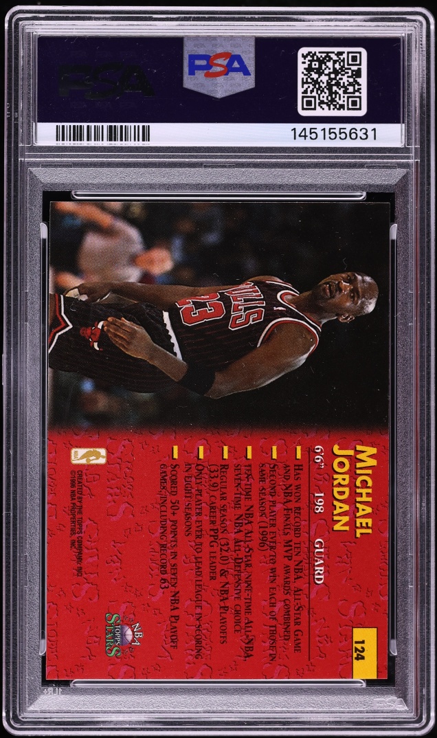 1996 Topps NBA Stars Michael Jordan #124 PSA 4 VGEX