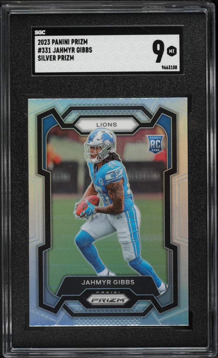 2023 Panini Prizm Silver Jahmyr Gibbs ROOKIE #331 SGC 9 MINT