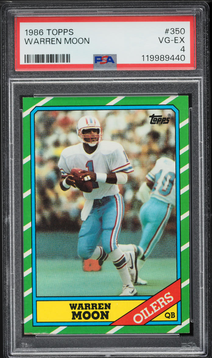 1986 Topps Football Warren Moon #350 PSA 4 VGEX