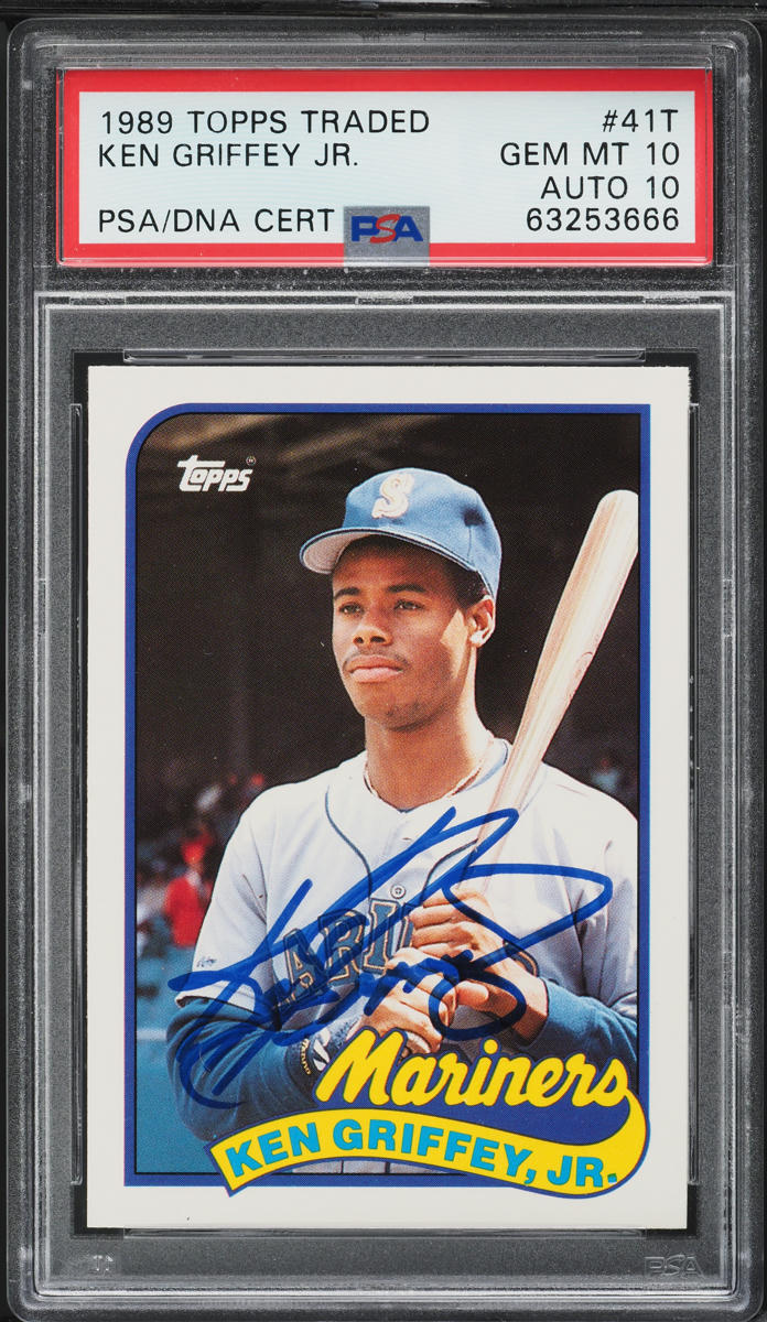 1989 Topps Traded Ken Griffey Jr. ROOKIE AUTO DNA 10 #41T PSA 10 GEM MINT