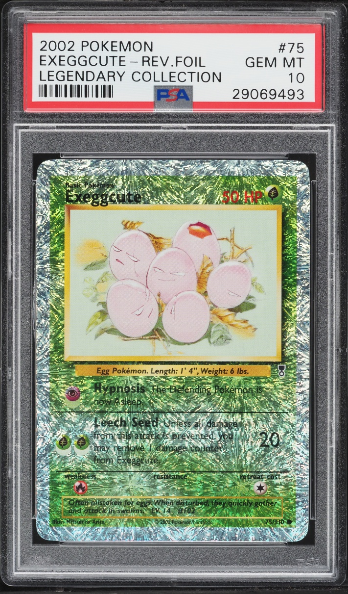 2002 Pokemon Legendary Collection Reverse Holo Exeggcute #75 PSA 10 GEM MINT
