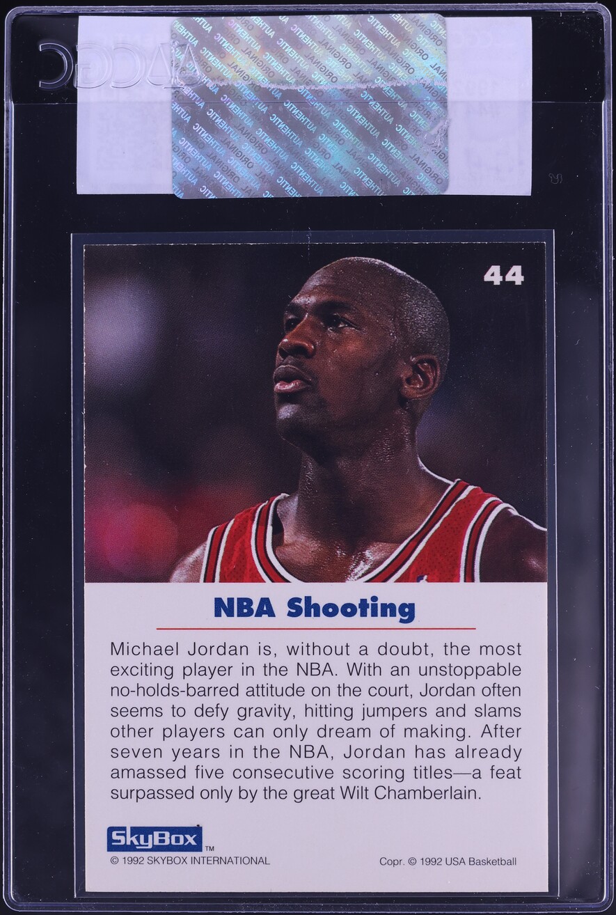 1992 Skybox USA Basketball Michael Jordan #44 CGC AUTH