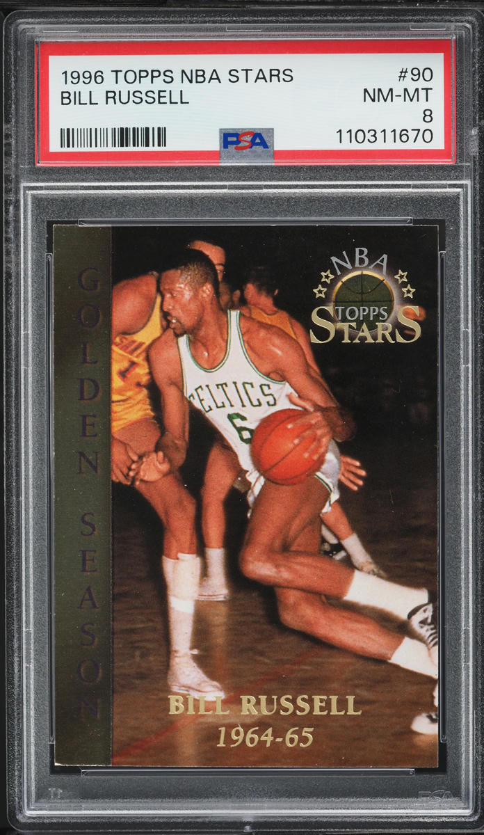 1996 Topps NBA Stars Bill Russell #90 PSA 8 NM-MT