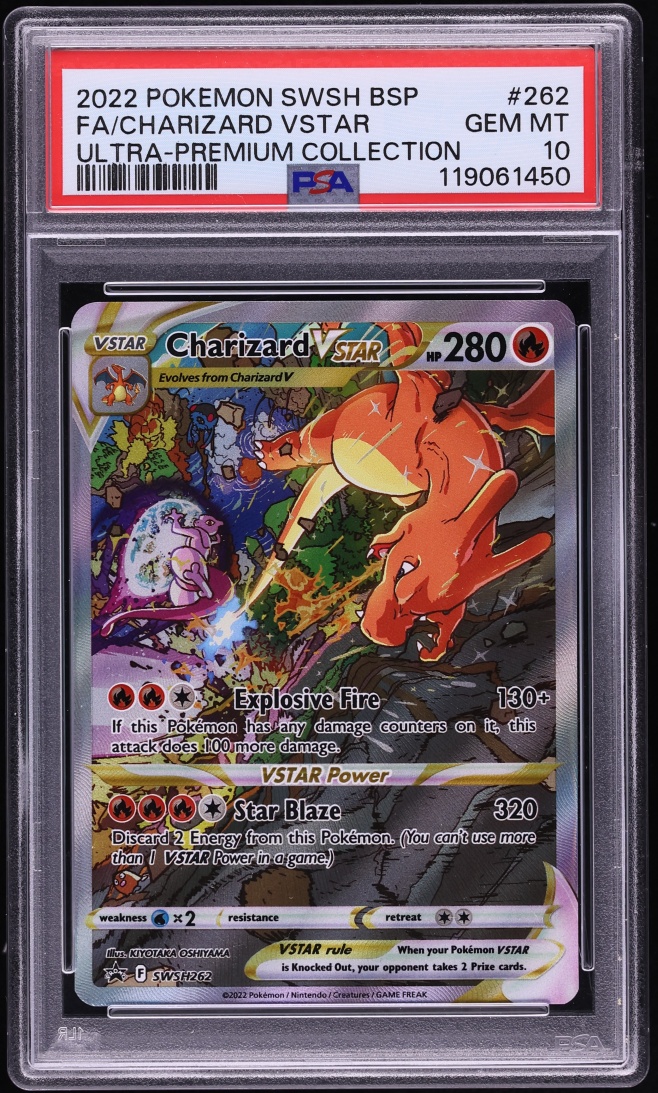 2022 Pokemon Sword & Shield Promo UPC Alt Art Charizard VSTAR #SWSH262 PSA 10 GEM MINT