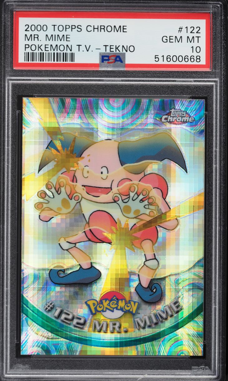 2000 Topps Chrome Pokemon Series 2 Tekno Mr. Mime #122 PSA 10 GEM MINT