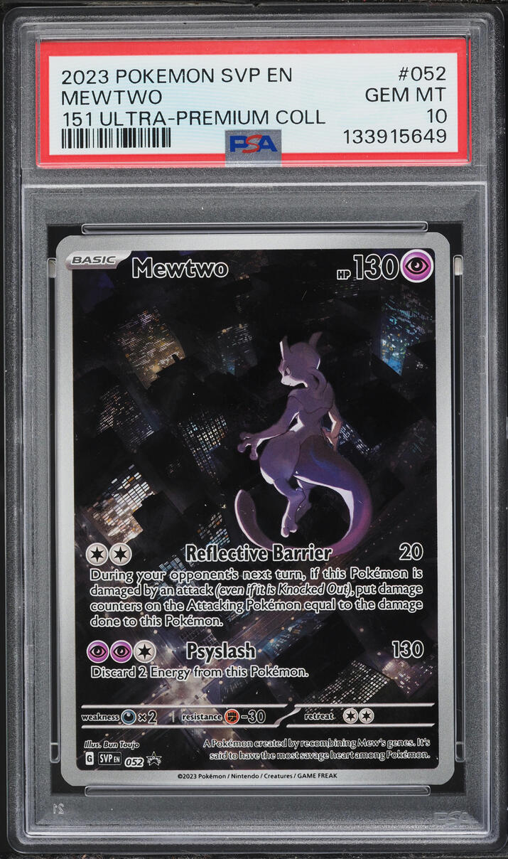 2023 Pokemon Scarlet & Violet Promo 151 Ultra Premium Collection Full Art Mewtwo #52 PSA 10 GEM