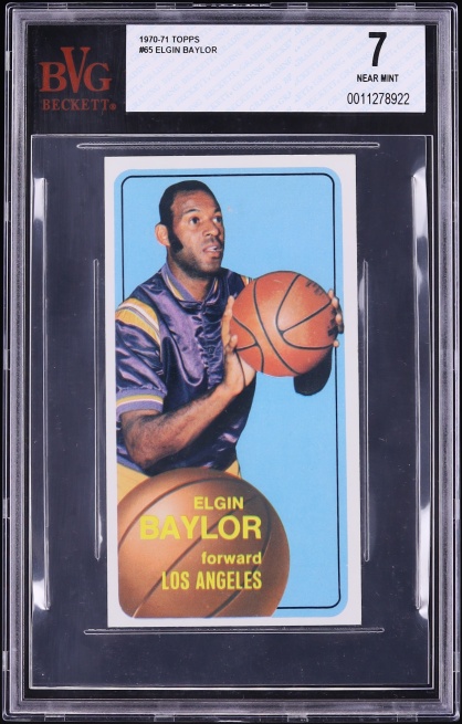 1970 Topps Basketball Elgin Baylor #65 BVG 7 NRMT