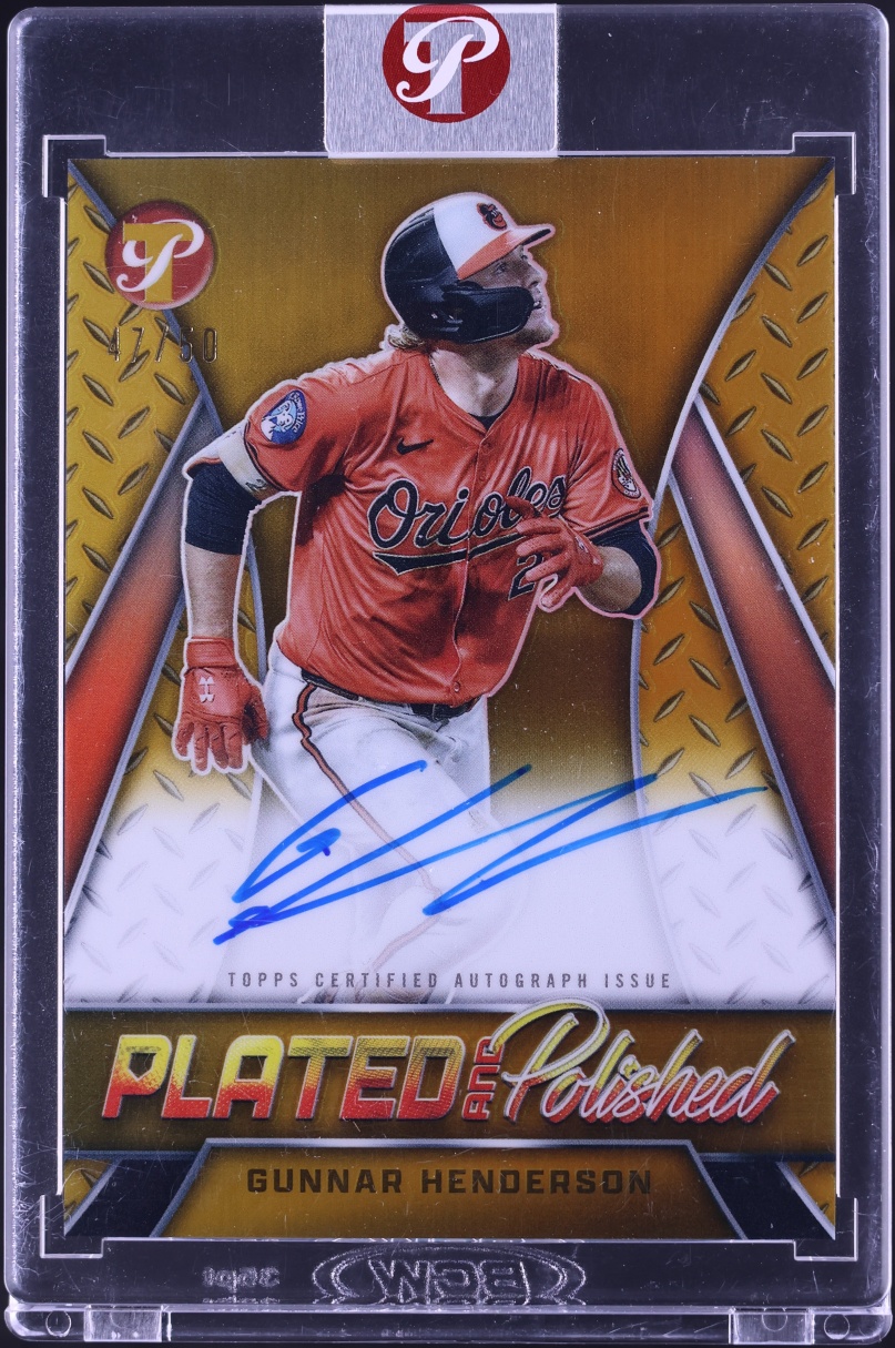 2025 Topps Pristine Plated And Polished Gold Refractor Gunnar Henderson AUTO /50 #PAPAV-GH