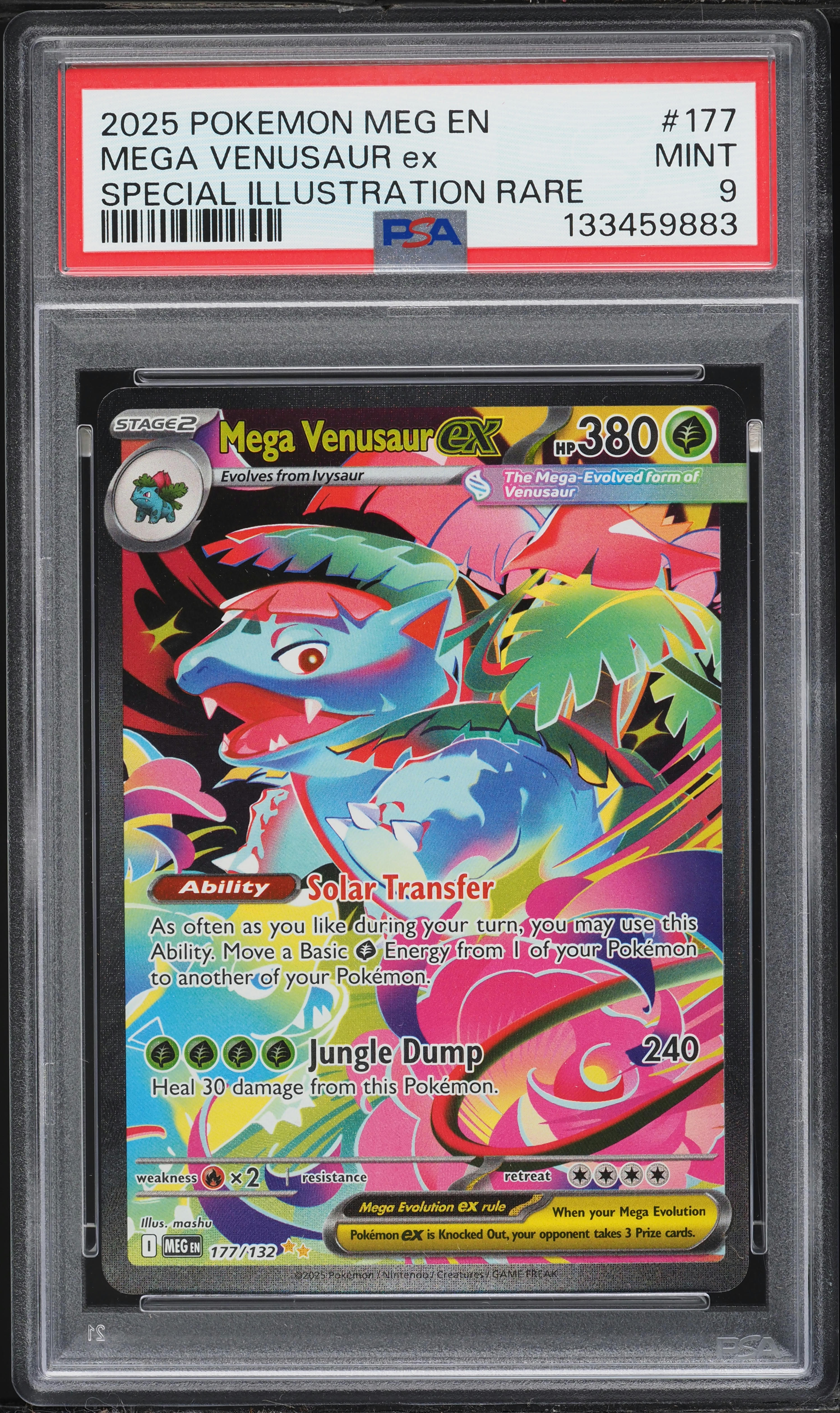 2025 Pokemon Mega Evolution SIR Mega Venusaur EX #177 PSA 9 MINT