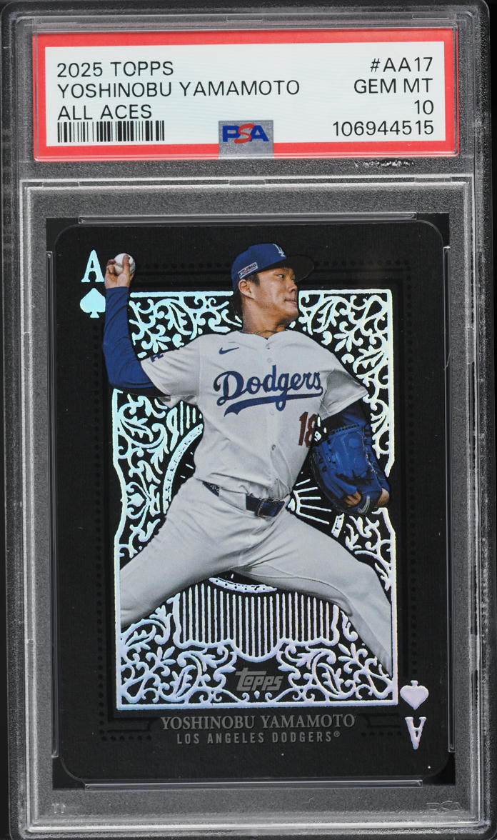 2025 Topps All Aces Yoshinobu Yamamoto #AA17 PSA 10 GEM MINT on