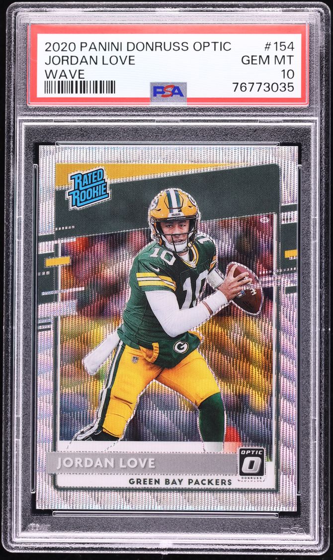 2020 Donruss Optic Wave Jordan Love ROOKIE /199 #154 PSA 10 GEM MINT
