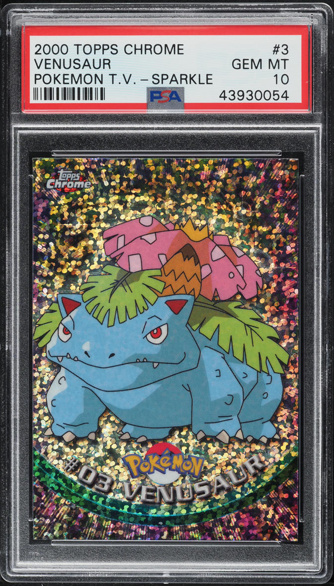 2000 Topps Chrome Pokemon Series 1 Sparkle Venusaur #3 PSA 10 GEM MINT