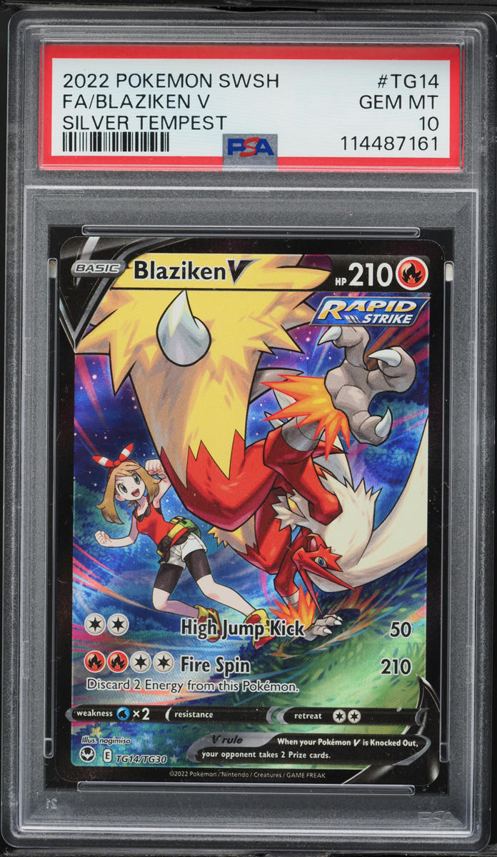 2022 Pokemon Sword & Shield Silver Tempest CHR Blaziken V #TG14 PSA 10 GEM MINT