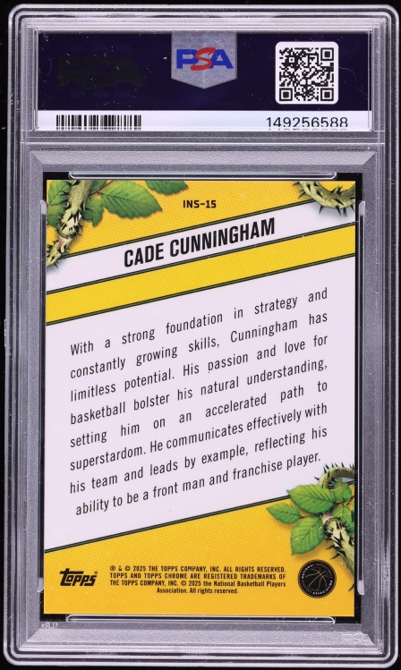 2024 Topps Chrome Instinct Gold Geometric Cade Cunningham /50 #INS-15 PSA 10 GEM MINT