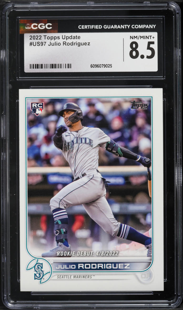 2022 Topps Update Julio Rodriguez ROOKIE #US97 CGC 8.5 NM-MT+