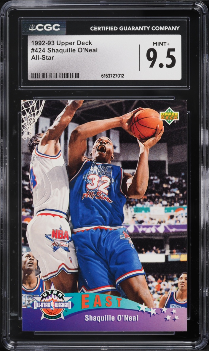 1992 Upper Deck All-Star Shaquille O'Neal ROOKIE #424 CGC 9.5 MINT+