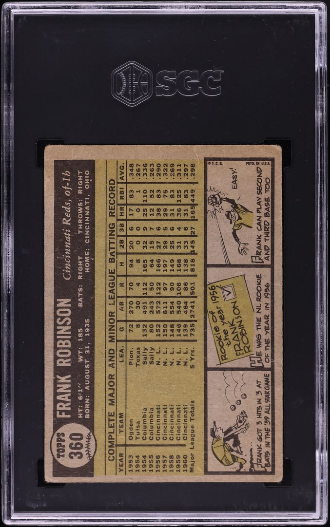 1961 Topps Frank Robinson #360 SGC 1.5 FR
