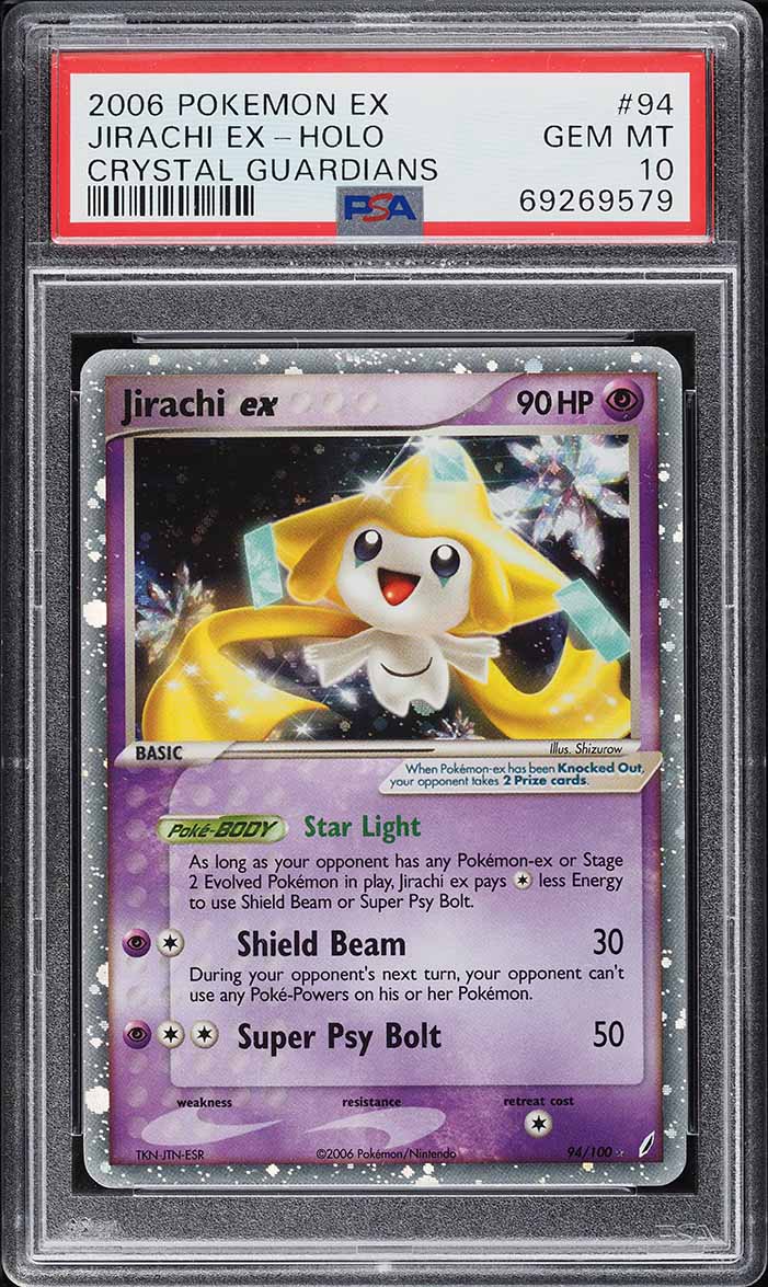 2006 Pokemon EX Crystal Guardians Holo Jirachi ex #94 PSA 10 GEM MINT