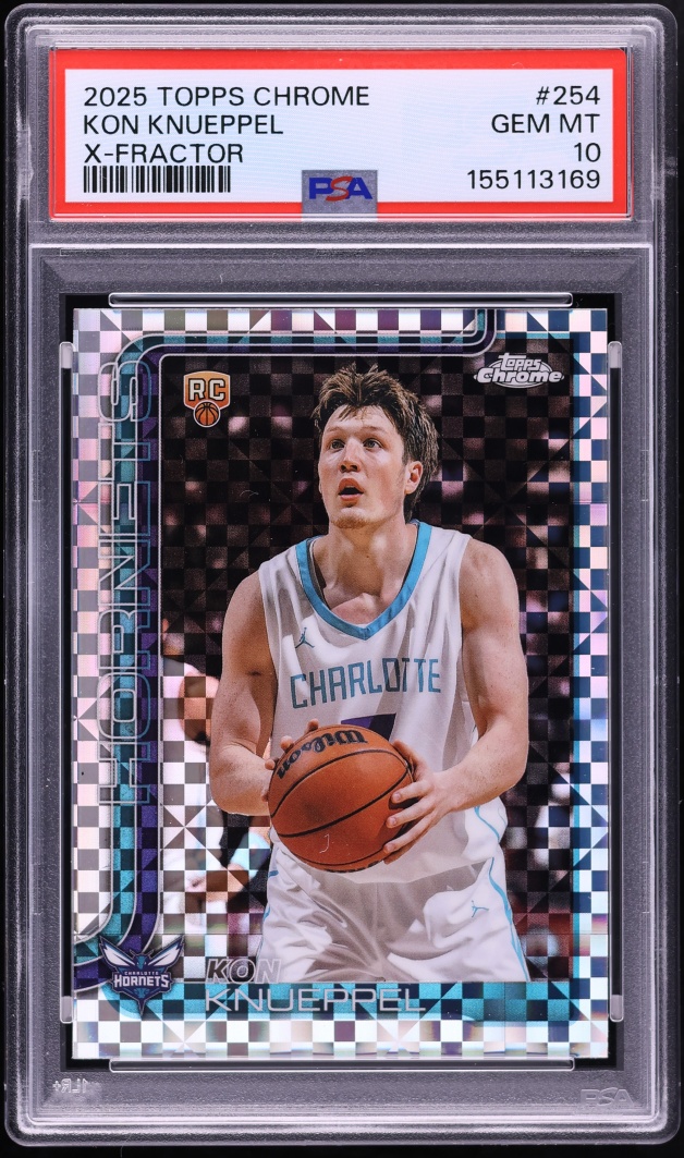 2025 Topps Chrome Xfractor Kon Knueppel ROOKIE #254 PSA 10 GEM MINT