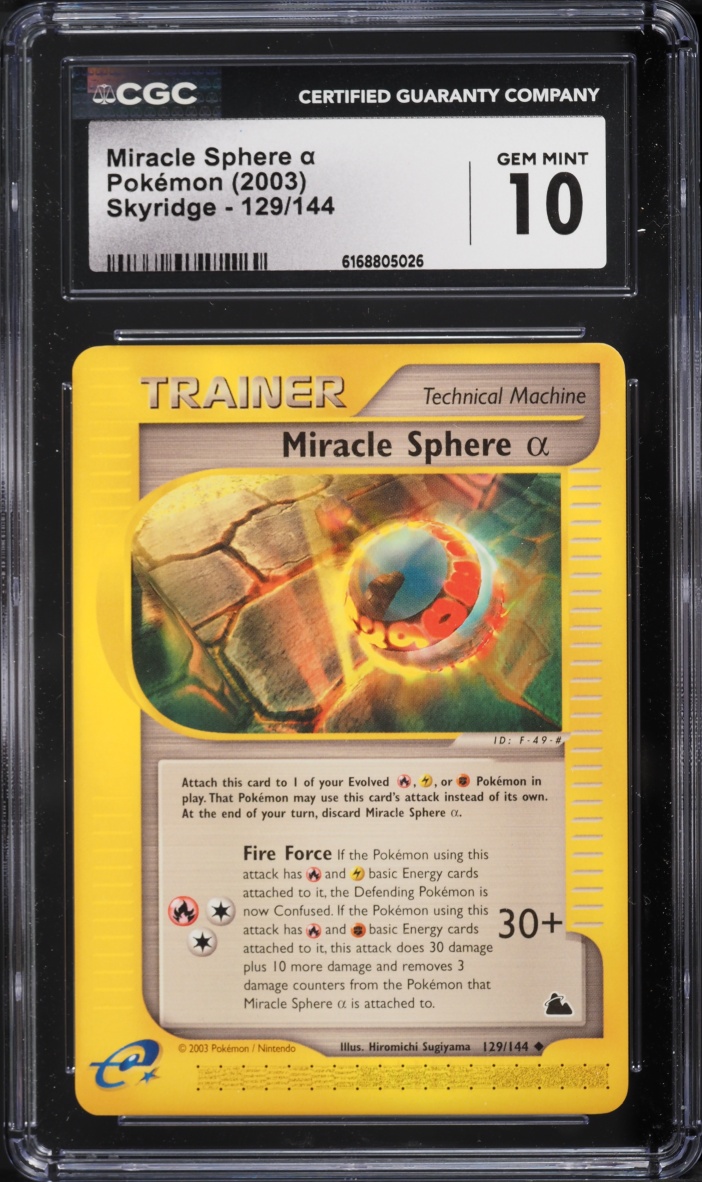 2003 Pokemon Skyridge Miracle Sphere A #129 CGC 10 GEM MINT