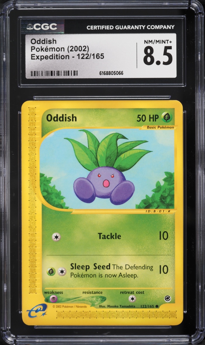 2002 Pokemon Expedition Oddish #122 CGC 8.5 NM-MT+