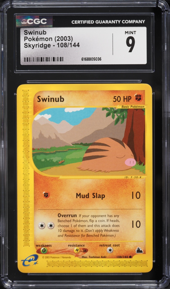 2003 Pokemon Skyridge Swinub #108 CGC 9 MINT