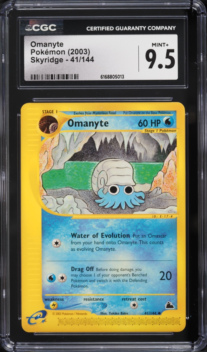 2003 Pokemon Skyridge Omanyte #41 CGC 9.5 MINT+