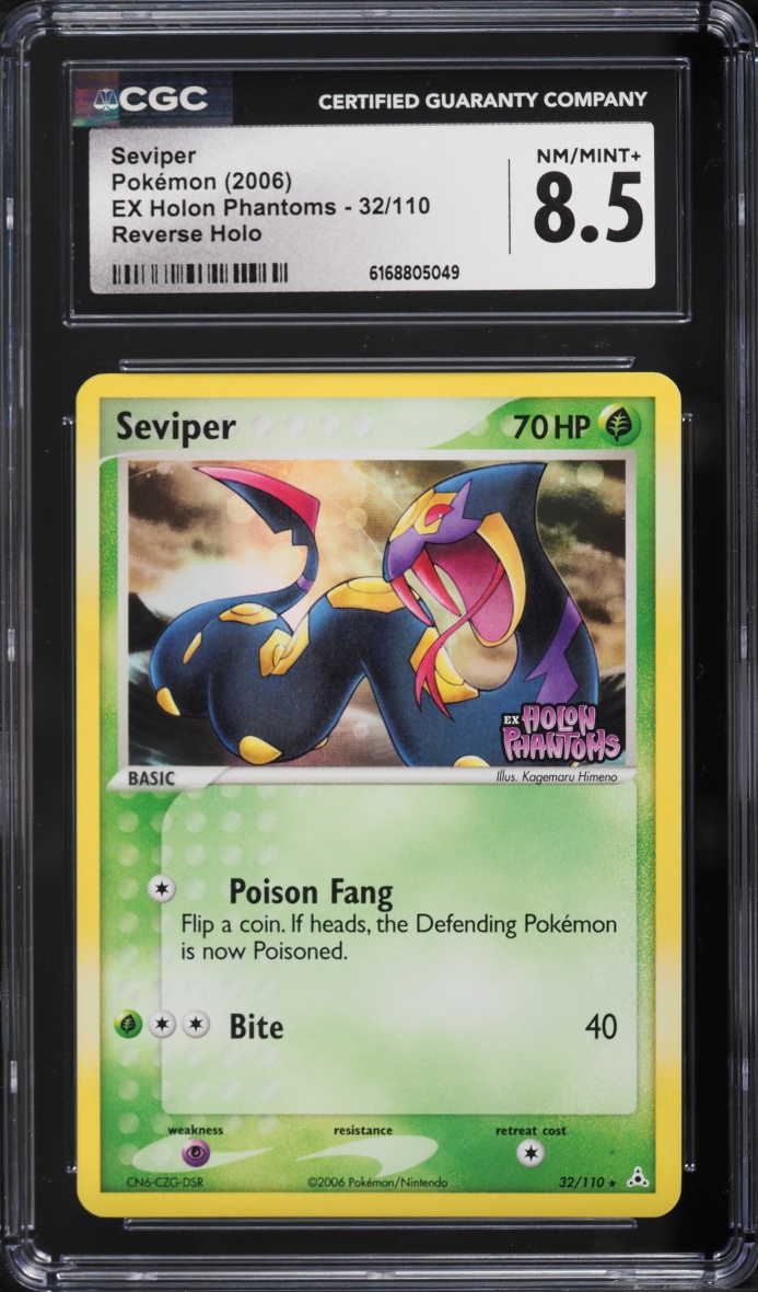 2006 Pokemon EX Holon Phantoms Reverse Holo Seviper #32 CGC 8.5 NM-MT+