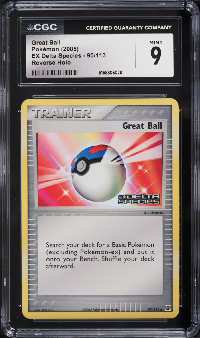 2005 Pokemon EX Delta Species Reverse Holo Great Ball #90 CGC 9 MINT
