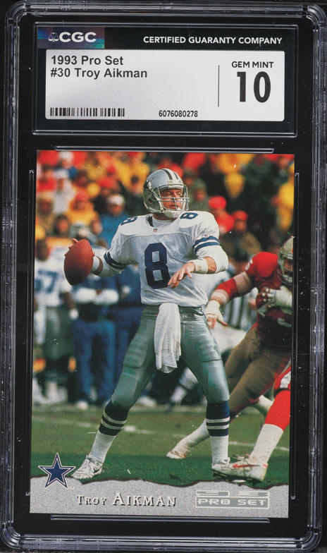 1989 Score Football Troy Aikman ROOKIE #270 BGS 8.5 NM-MT+ on