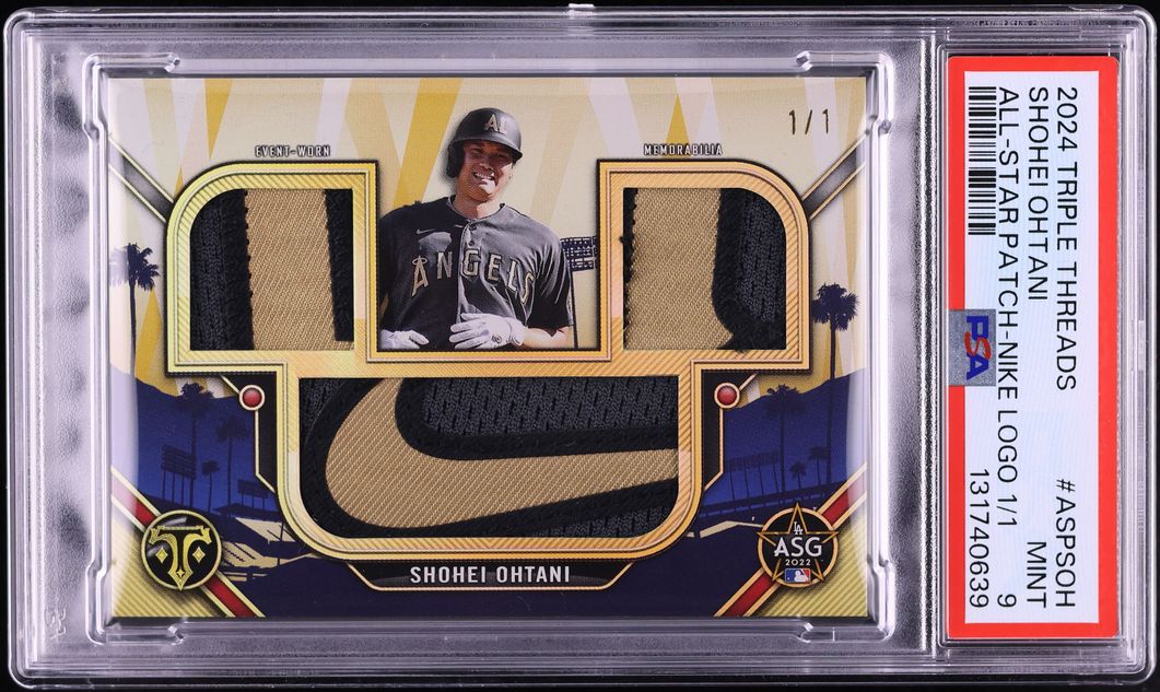 2024 Topps Triple Threads All-Star Nike Logo Shohei Ohtani PATCH 1/1 #ASP-SOH PSA 9 MINT