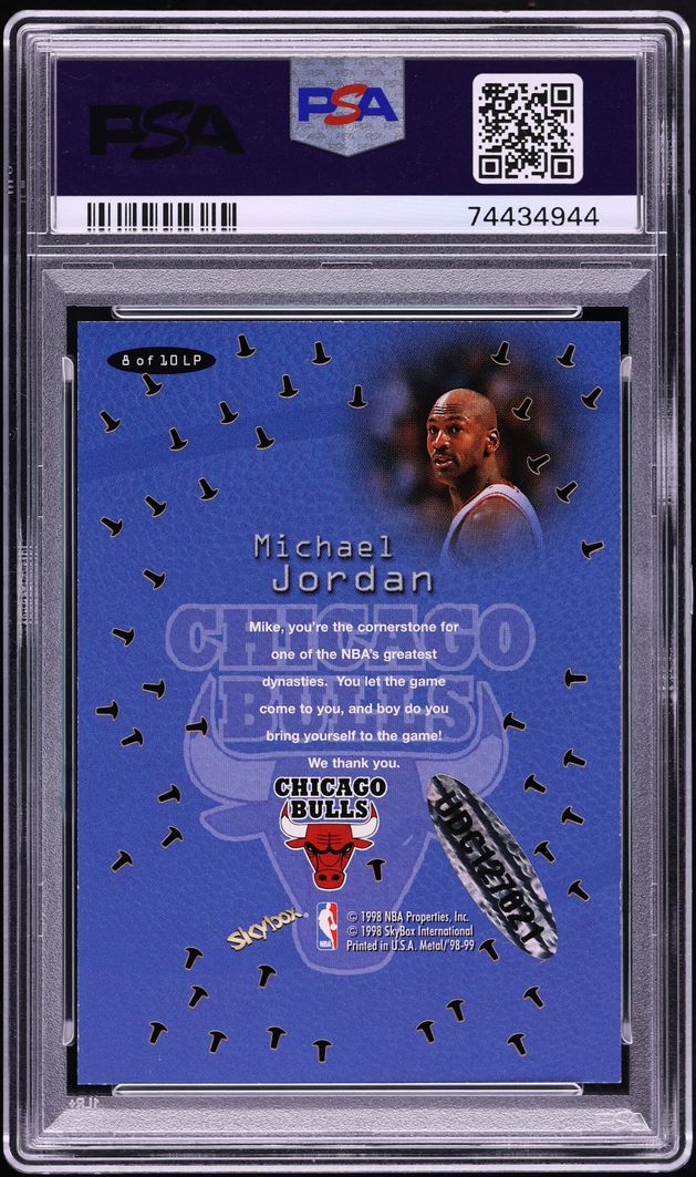 2011 Fleer Retro '98 Buyback Linchpins Michael Jordan AUTO DNA 10 1/1 #8LP PSA 8 NM-MT