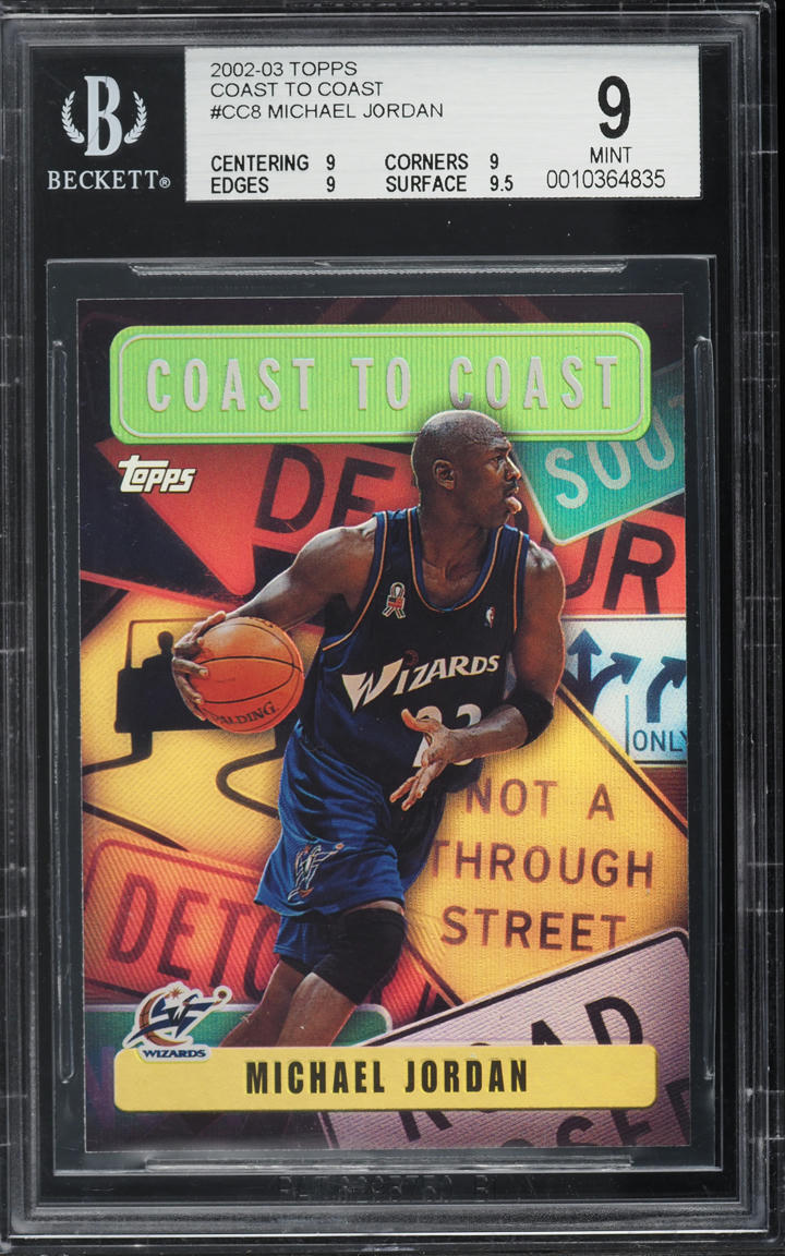 2002 Topps Coast To Coast Michael Jordan #CC8 BGS 9 MINT