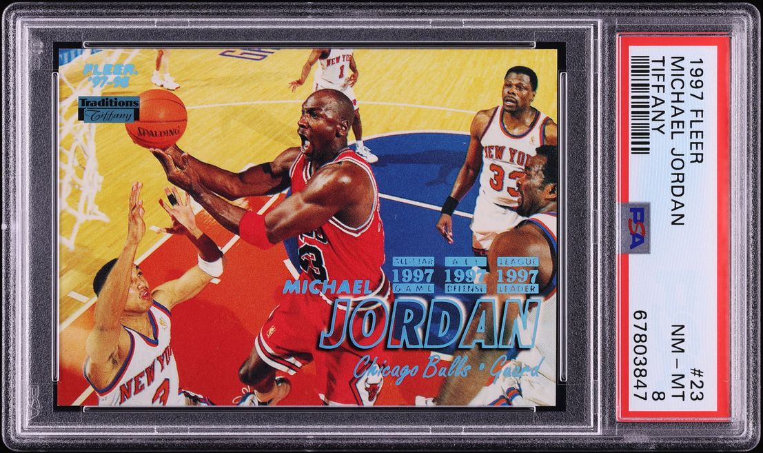 1997 Fleer Tiffany Michael Jordan #23 PSA 8 NM-MT
