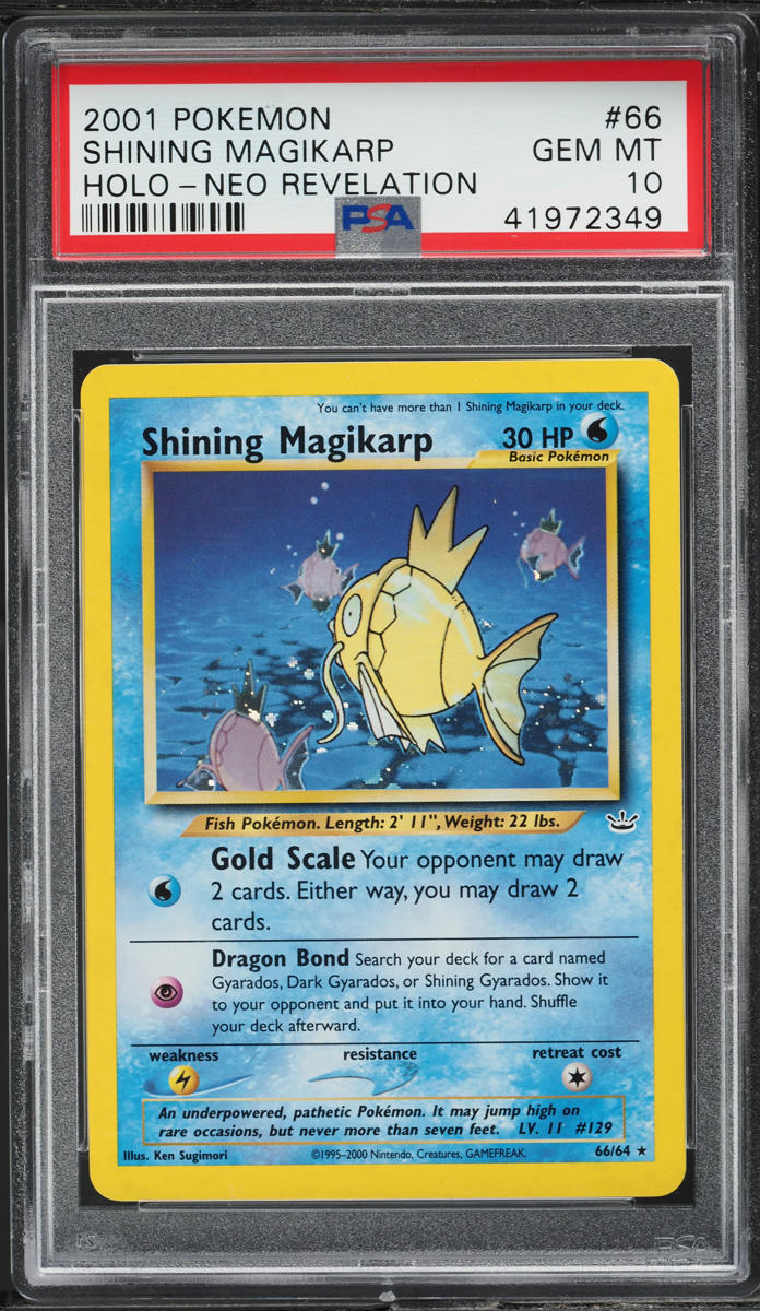 2001 Pokemon Neo Revelation Holo Shining Magikarp #66 PSA 10 GEM MINT