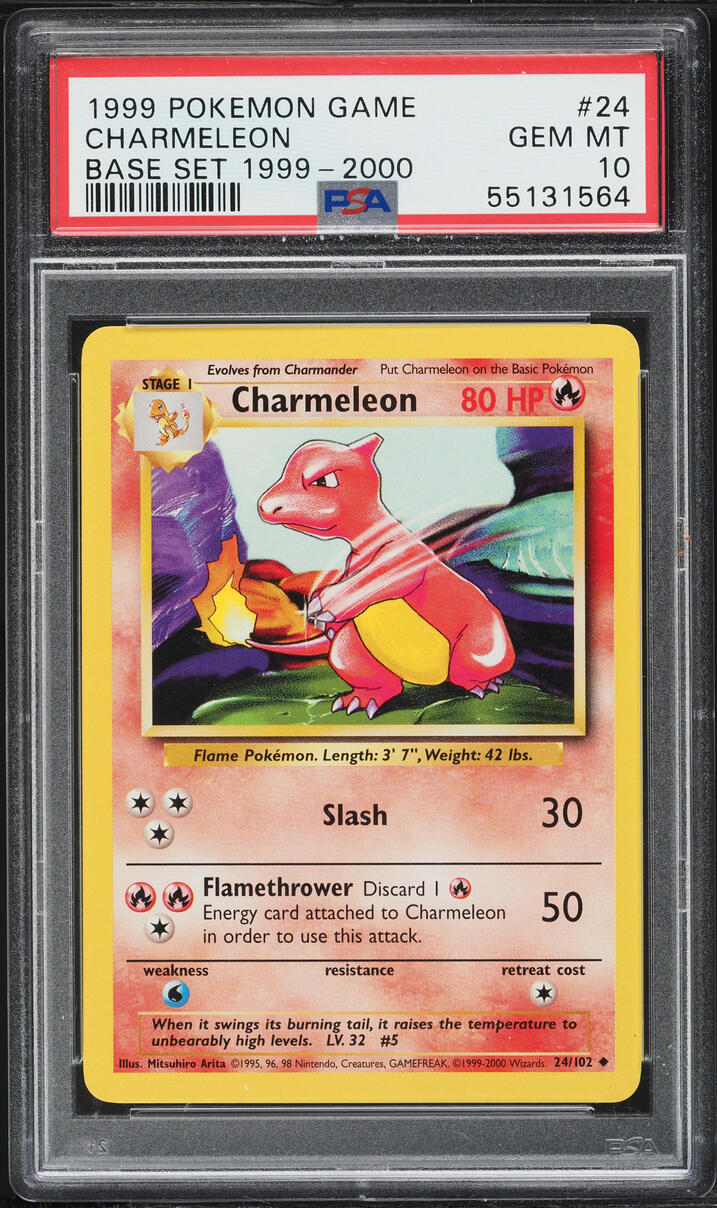 1999 Pokemon Base Set Charmeleon #24 PSA 10 GEM MINT