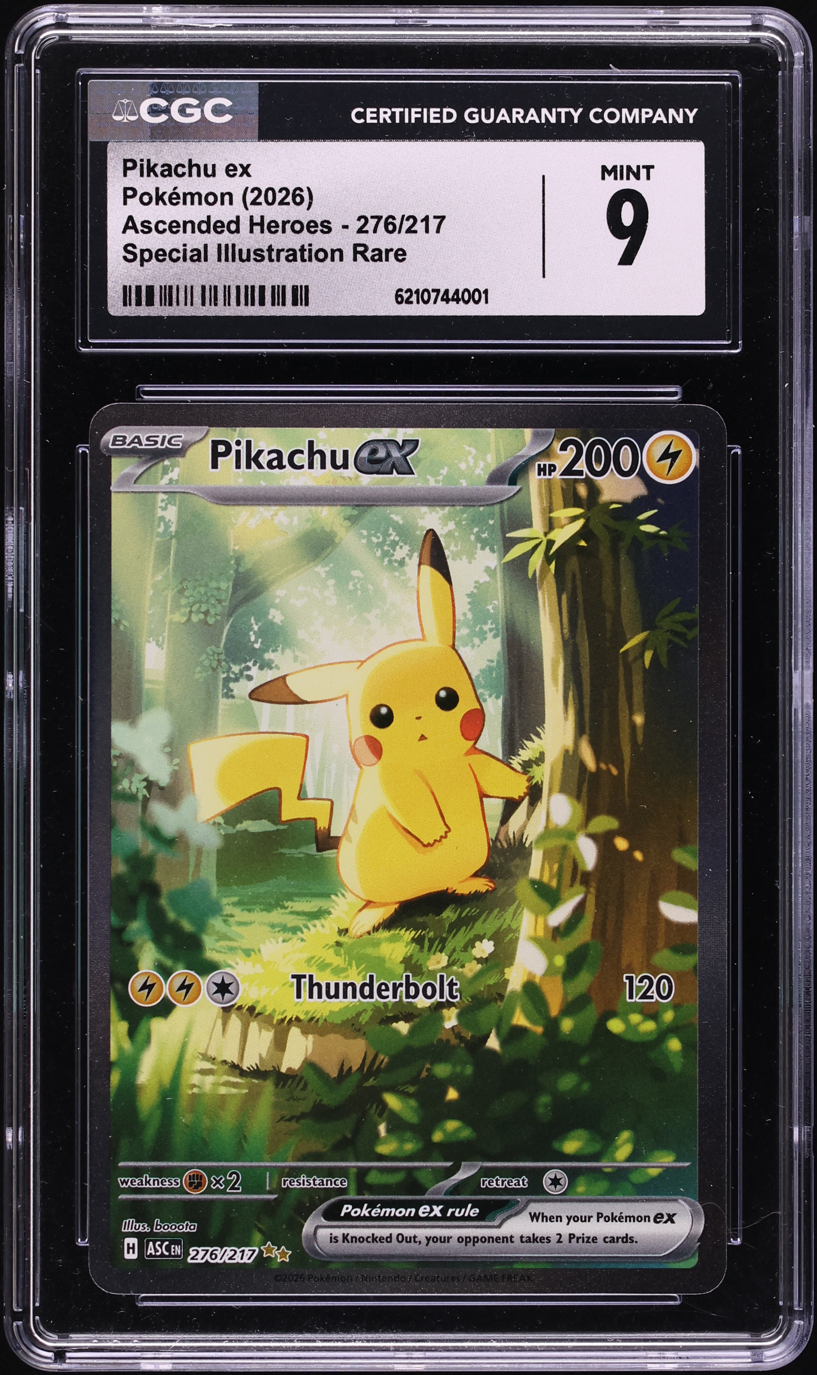 2026 Pokemon Mega Evolution Ascended Heroes SIR Pikachu Ex #276 CGC 9 MINT