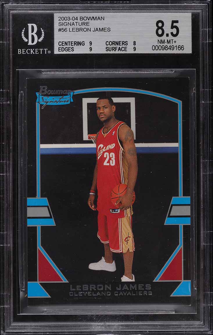 2003 Bowman Signature LeBron James ROOKIE /1250 #56 BGS 8.5 NM-MT+